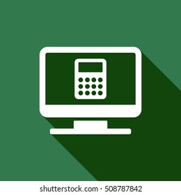 Calculator icon,vector. Flat design.  