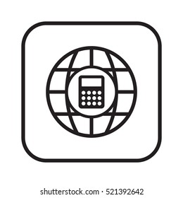Calculator icon,vector. Flat design.  