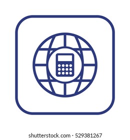 Calculator icon,vector. Flat design.  