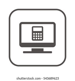 Calculator icon,vector. Flat design.  