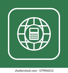 Calculator icon,vector. Flat design.  