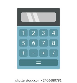 Calculator illustrated on white background