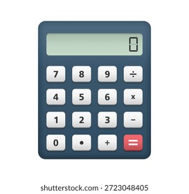 Ilustración de calculadora con pantalla digital