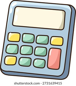Calculator Illustration Flat Style Design