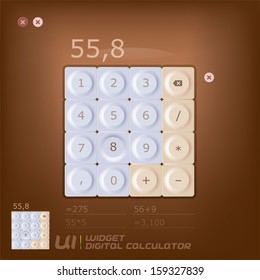 Calculator Illustration, Sign, Buttons, Symbol, Emblem, Logo for Web Design, User Interface, Mobile Phone, Baby, Children, People