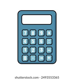 Calculator illustration vector in minimalist and flat style isolated on white background