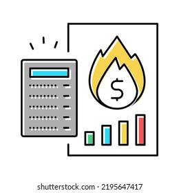 calculator inflation color icon vector. calculator inflation sign. isolated symbol illustration