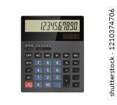 Calculator isolatad on a white background. Realistic vector illustration.