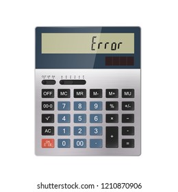 Calculator isolatad on a white background. Realistic vector illustration.