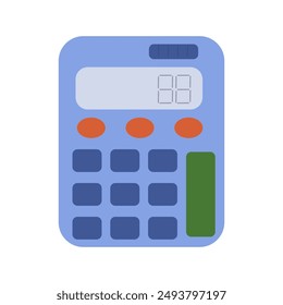 Calculator isolated drawing. Vector school supplies.