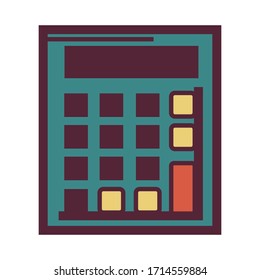 Calculator isolated line icon, accounting and finance outline vector symbol. Calculation and mathematics, business budget and money, school item. Economy and financial interest, income and payment