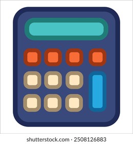 Calculator isolated on white background