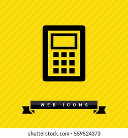 calculator isolated single linear icon for websites and mobile minimalistic flat design.