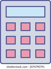 Icono del vector aislado de la calculadora que puede modificar o editar fácilmente

