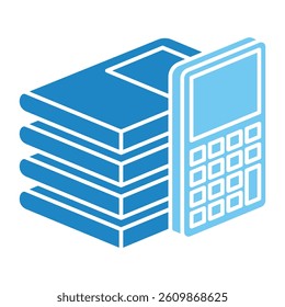 Calculator isometric 3D dual tone icon, mini illustration. use for modern concept, print, UI, UX kit, web and app development. Vector EPS 10, related to learning and education, science