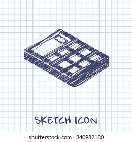 calculator isometric 3d icon