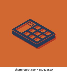 calculator isometric 3d icon