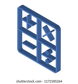 Calculator isometric left top view 3D icon