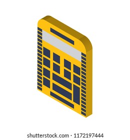 Calculator isometric left top view 3D icon