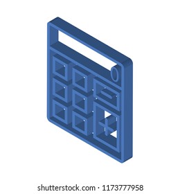Calculator isometric left top view 3D icon