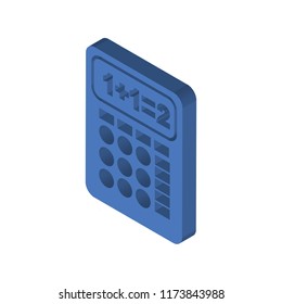 Calculator isometric left top view 3D icon