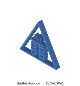 Calculator isometric left top view 3D icon