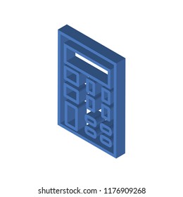 Calculator isometric left top view 3D icon
