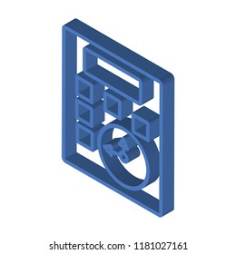Calculator isometric left top view 3D icon