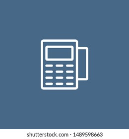 Calculator item outline vector icon