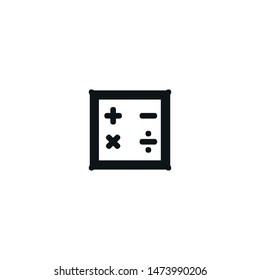 Calculator keyboard  icon. Math symbol