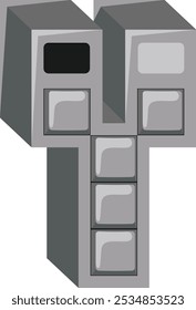 Calculator Keyboard Letter Alphabet Vector Element Y