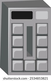 Calculator Keyboard Letter Alphabet Vector Element O