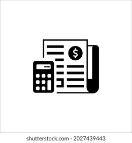 calculator keys icon on white background. color editable
