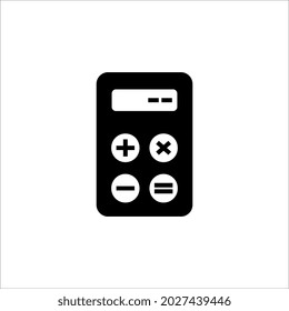 calculator keys icon on white background. color editable