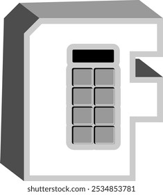 Calculadora Letra Alfabeto Elemento de Vector F