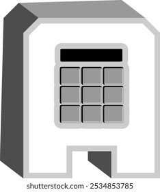 Calculadora Letra Alfabeto Elemento de Vector A