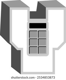 Letra Calculadora Alfabeto Vetor Elemento Y