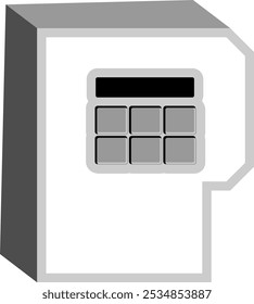 Calculator Letter Alphabet Vector Element P