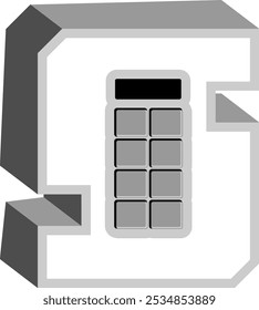 Calculadora Letra Alfabeto Vector Elemento S