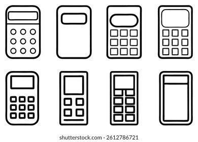 Calculator Line Art Illustration for Creative Office Design and Decor (2)