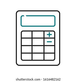 Calculator line design vector illustration