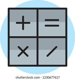 calculator Line Filled Icon