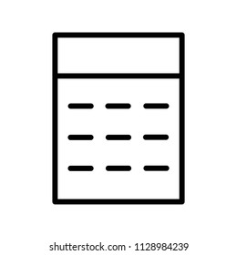 calculator line icon