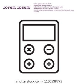calculator line icon