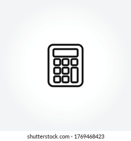 Icono de línea de calculadora. Icono de línea de cálculo
