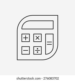 calculator line icon