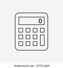 calculator line icon