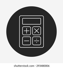 calculator line icon
