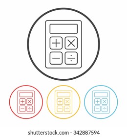 calculator line icon