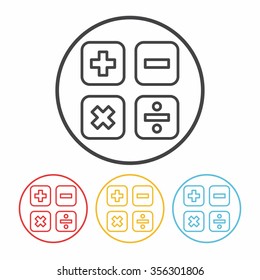 calculator line icon